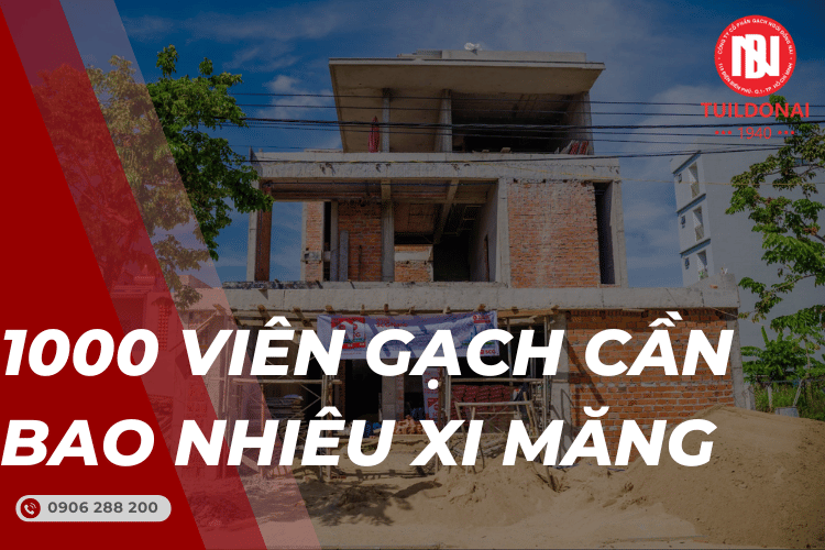 Xây 1000 gạch hết bao nhiêu xi măng? Cách tính toán chính xác