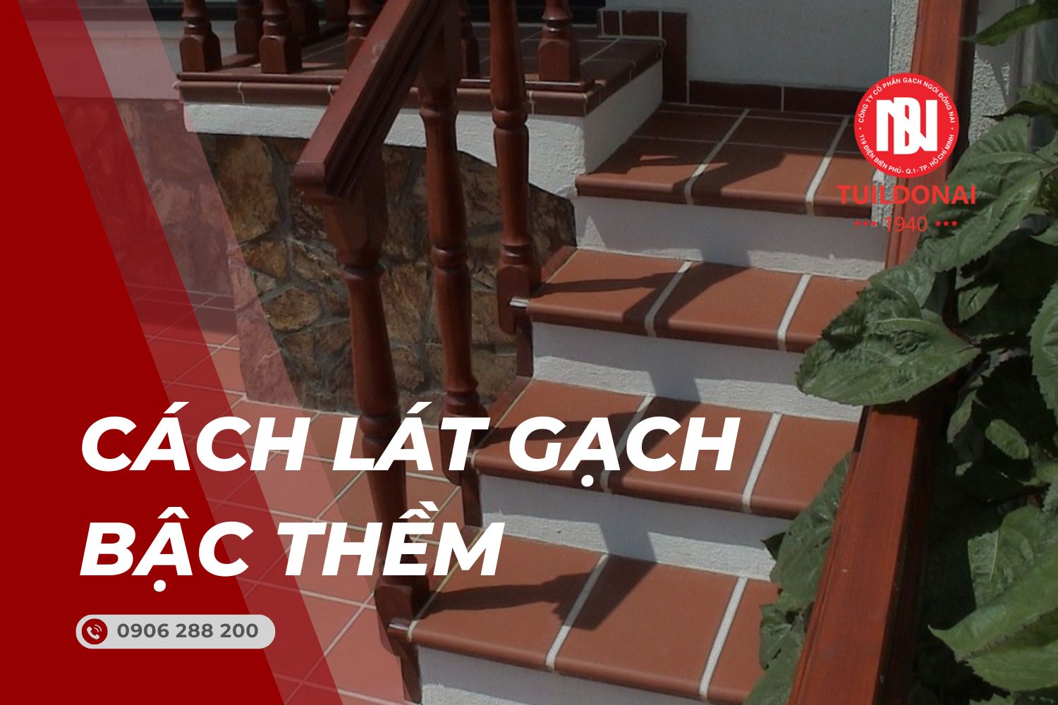 Cách lát gạch bậc thềm