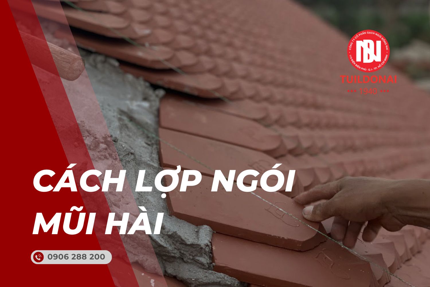 Cách lợp ngói mũi hài