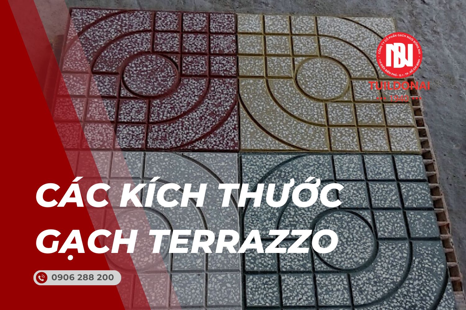 Kích thước gạch Terrazzo