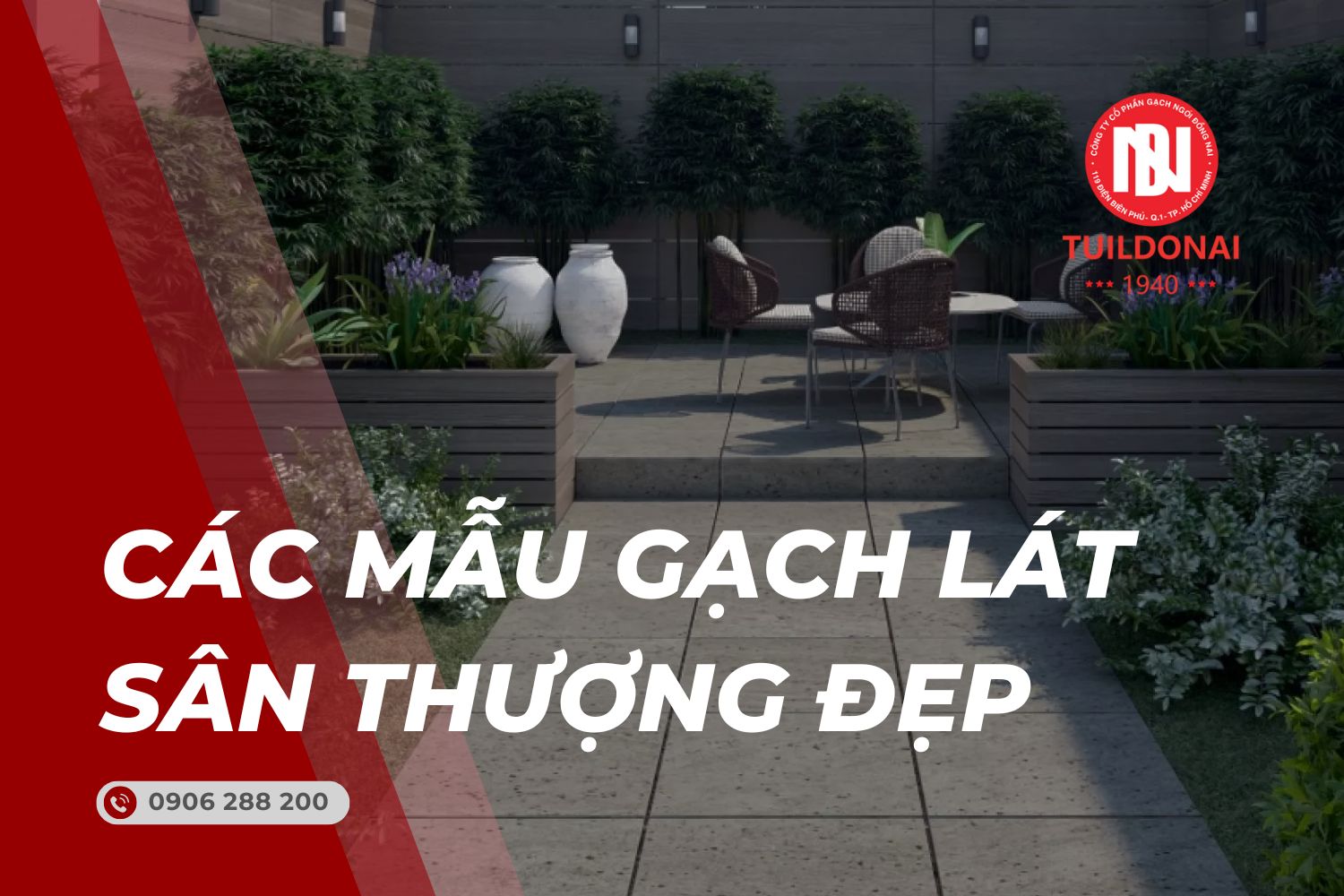 Mẫu gạch lát sân thượng