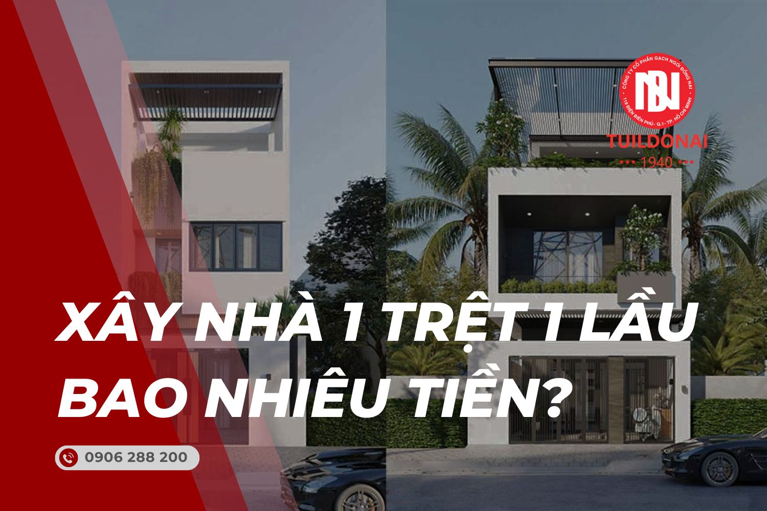 Giá xây nhà 1 trệt 1 lầu