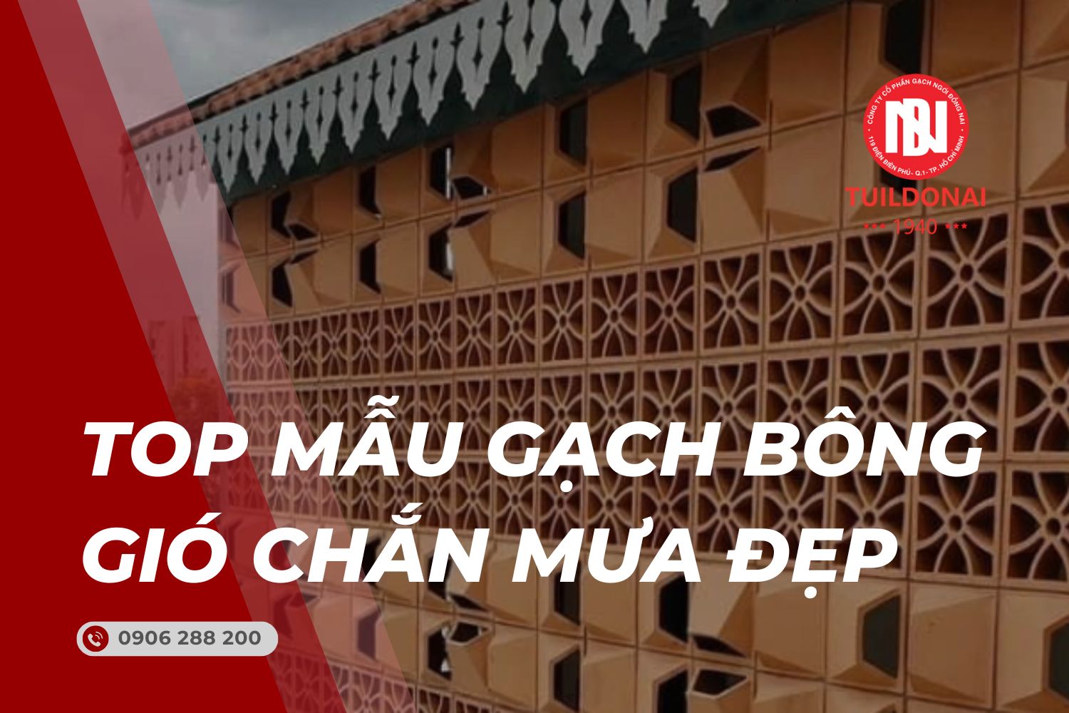 Mẫu gạch thông gió chắn mưa