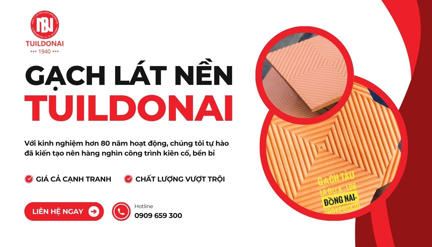 Gạch lát nền tầng hầm chất lượng cao, bề mặt đẹp, chống trơn trượt do TUILDONAI cung cấp