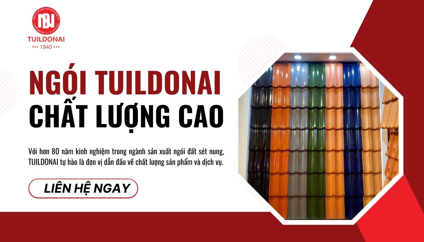 Ngói lợp mái chất lượng cao, bền màu, chống thấm nước do TUILDONAI sản xuất và cung cấp