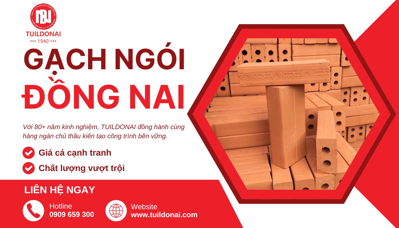 Vật liệu xây nhà chất lượng gồm gạch, xi măng, cát đá do TUILDONAI cung cấp