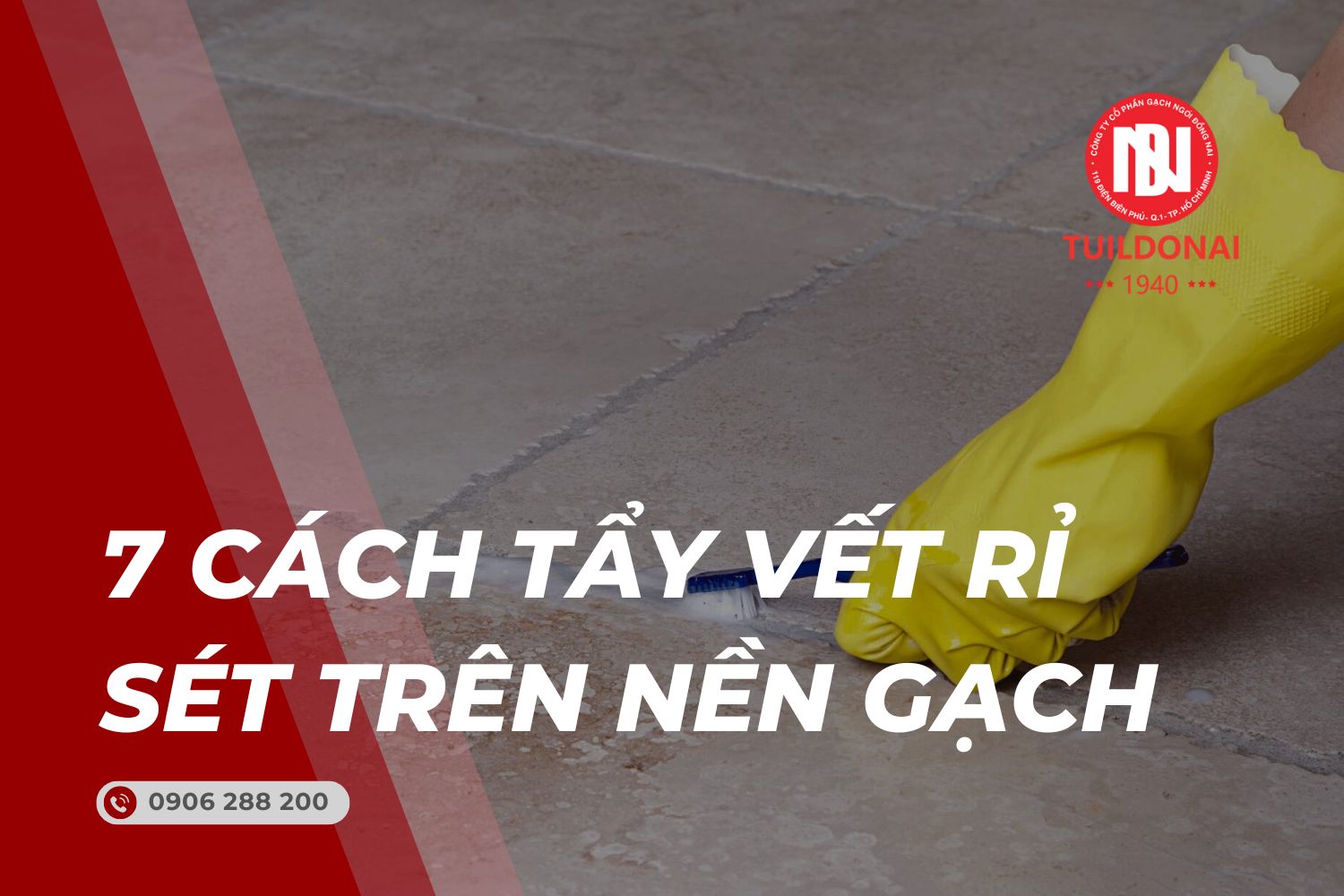 Cách tẩy vết rỉ sét trên nền gạch