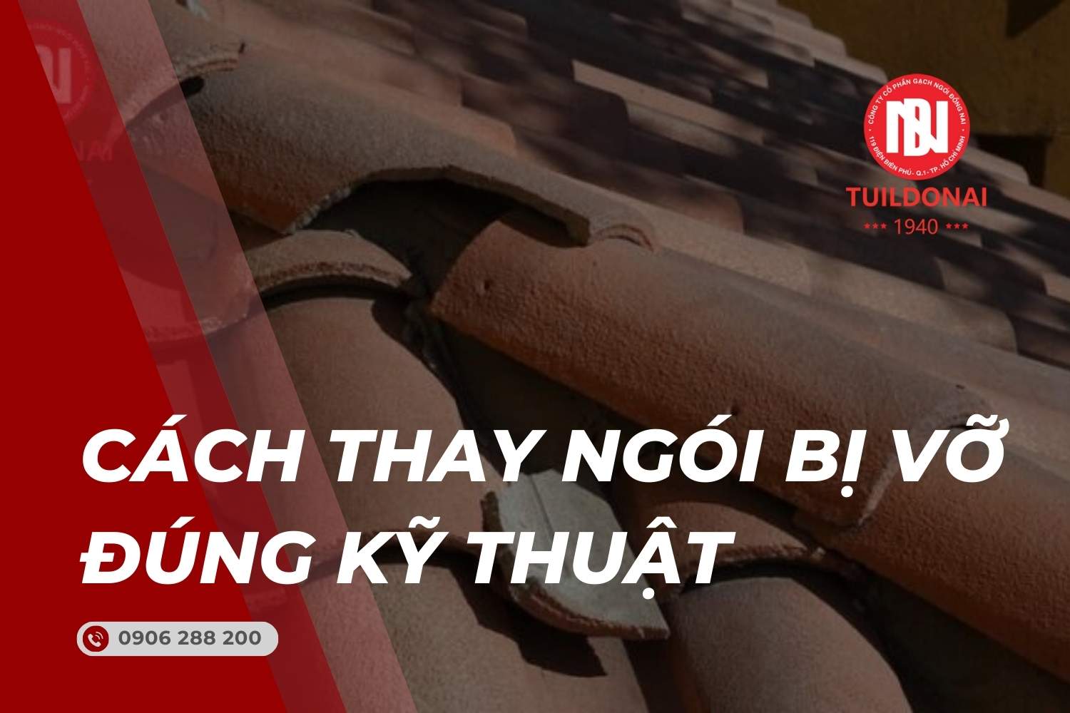 Cách thay ngói bị vỡ