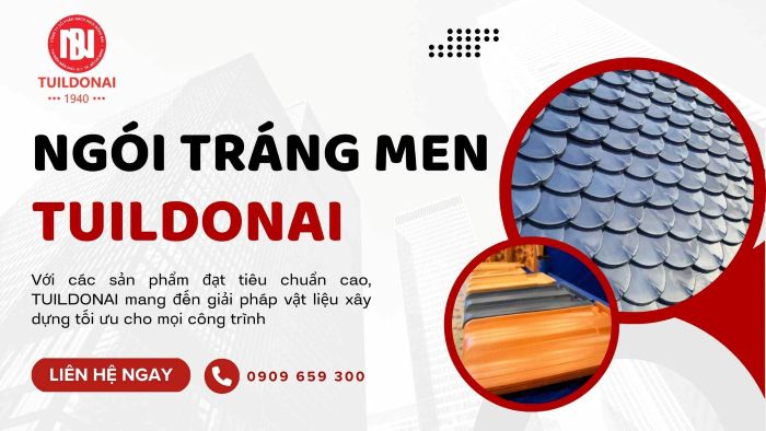 Ngói tráng men do TUILDONAI sản xuất giúp duy trì độ bền và tăng tính thẩm mỹ cho mái nhà