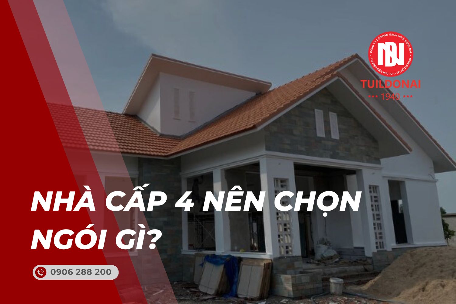 nhà cấp 4 lựa chọn ngói gì